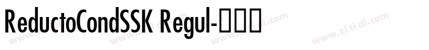ReductoCondSSK Regul字体转换